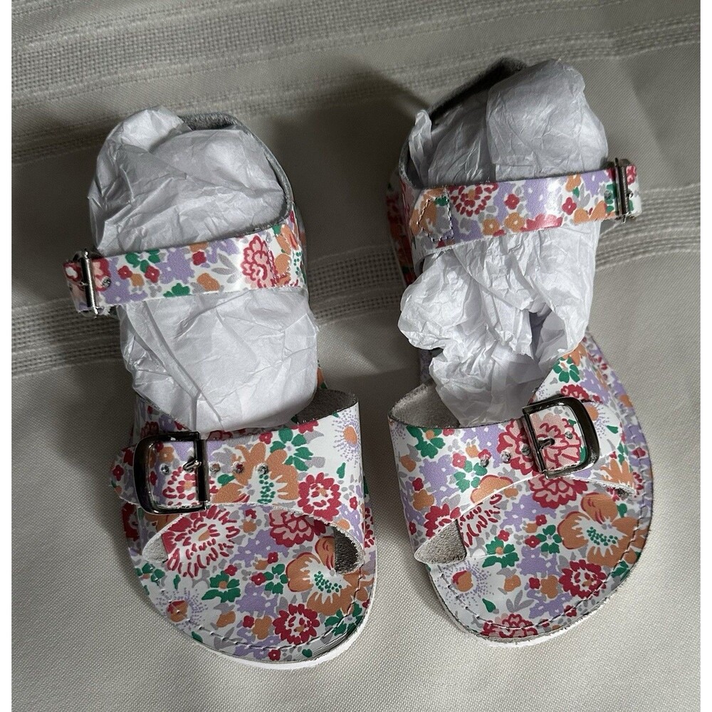 Zimmerman Shoes By Kepner Scott x Minnow Girls Floral Leather Sandals Size 8M